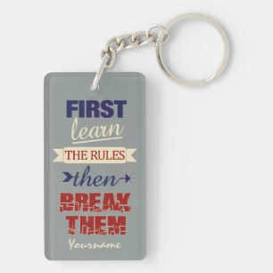 Breaking Rules custom key chain