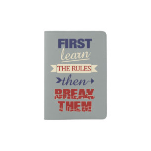 Breaking Rules custom passport cover