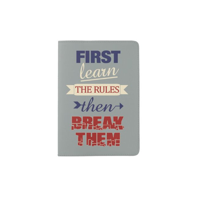 Breaking Rules custom passport cover (Front)