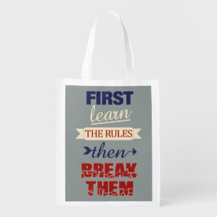 Breaking Rules custom reusable bag