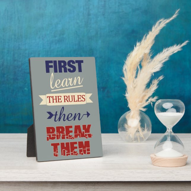 Breaking Rules plaque (Side)