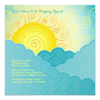 Breaking Sun Post Wedding Brunch Card