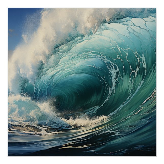 Breaking Surf  Painting Poster (Front)
