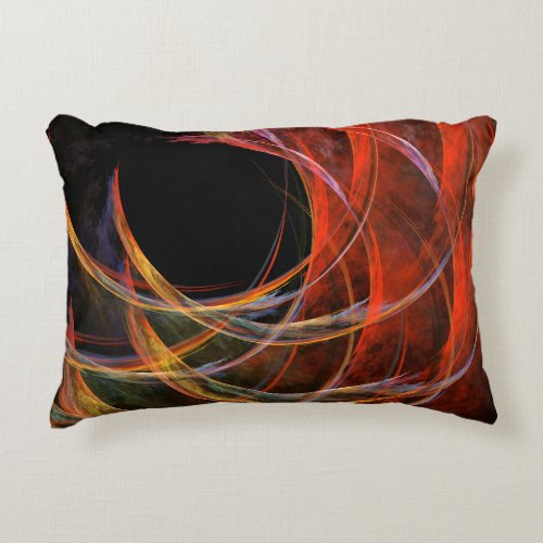 Breaking the Circle Abstract Art Accent Pillow