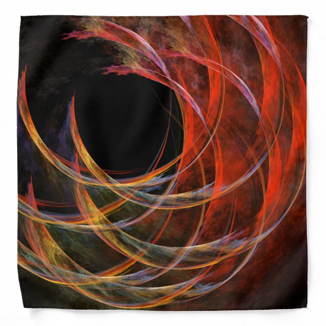 Breaking the Circle Abstract Art Bandana (Front)