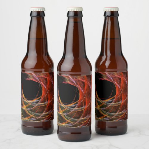 Breaking the Circle Abstract Art Beer Bottle Label