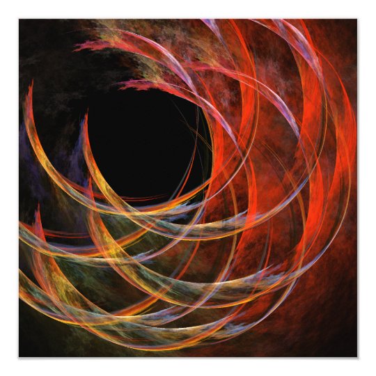 Breaking the Circle Abstract Art Card