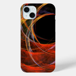 Breaking the Circle Abstract Art iPhone 15 Plus Case