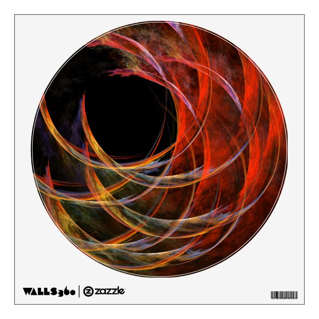 Breaking the Circle Abstract Art Circle Wall Sticker (Front)
