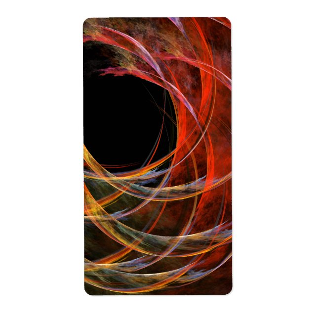 Breaking the Circle Abstract Art Fractal Label (Front)