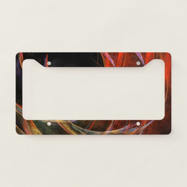 Breaking the Circle Abstract Art License Plate Frame (Front)