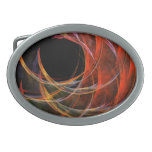Breaking The Circle Abstract Art Oval Belt Buckle at Zazzle