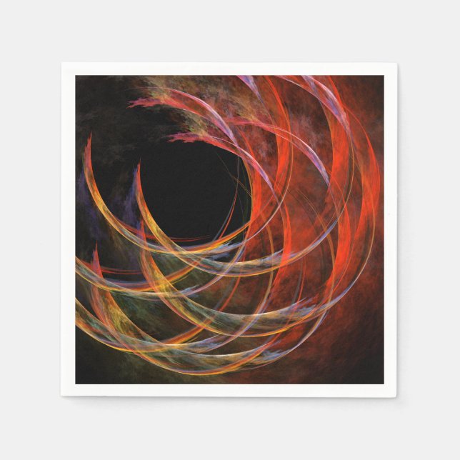 Breaking the Circle Abstract Art Paper Napkins (Front)