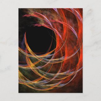 Breaking the Circle Abstract Art Postcard