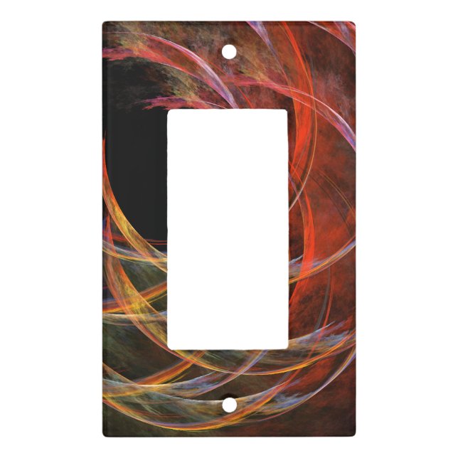 Breaking the Circle Abstract Art Single Rocker Light Switch Cover (Front)