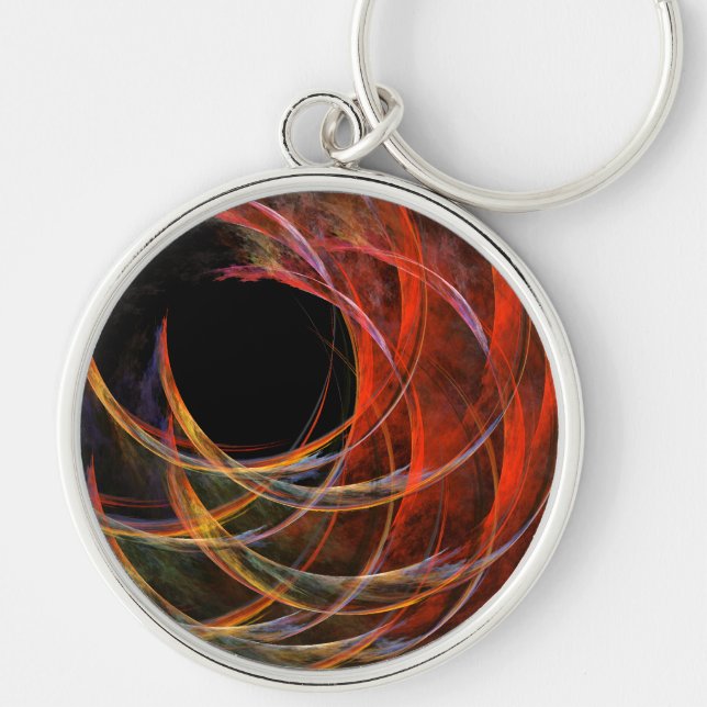Breaking the Circle Abstract Art Small Keychain (Front)
