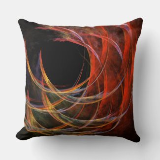 Breaking the Circle Abstract Art Throw Pillow