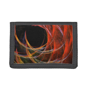 Breaking the Circle Abstract Art Tri-fold Wallet