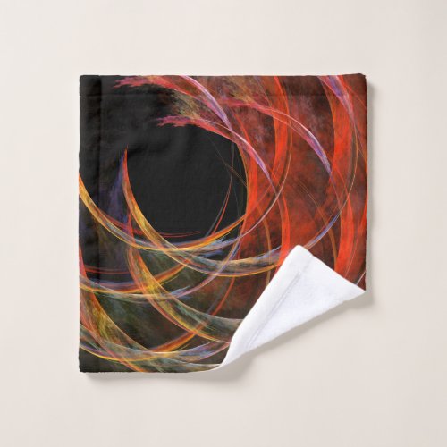 Breaking the Circle Abstract Art Wash Cloth