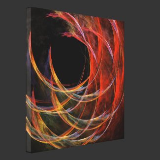 Breaking the Circle Abstract Wrapped Canvas Print