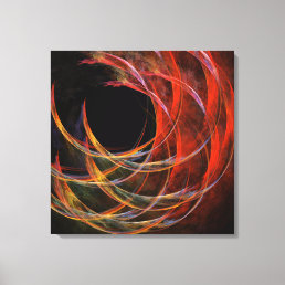 Breaking the Circle Abstract Wrapped Canvas Print