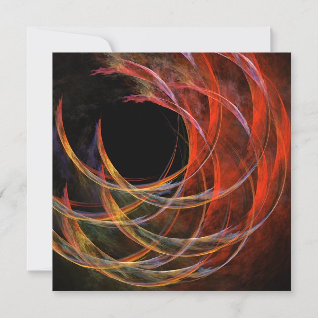 Breaking the Circle Vortex of Fire Abstract Art (Front)