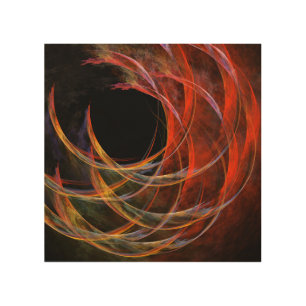 Breaking the Circle Vortex of Fire Abstract Art