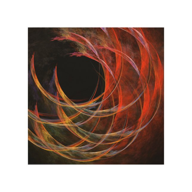 Breaking the Circle Vortex of Fire Abstract Art (Front)