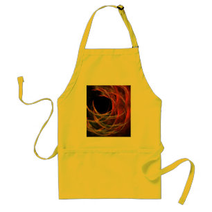 Breaking the Circle Vortex of Fire Abstract Art Adult Apron