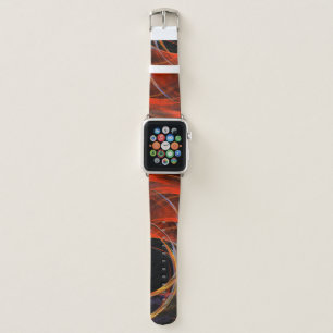 Breaking the Circle Vortex of Fire Abstract Art Apple Watch Band