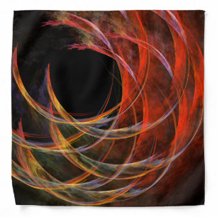Breaking the Circle Vortex of Fire Abstract Art Bandana