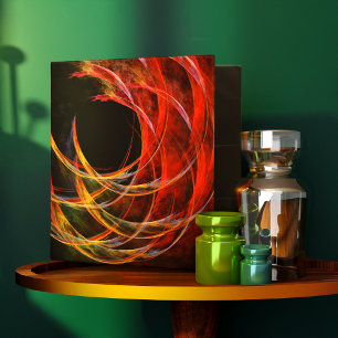 Breaking the Circle Vortex of Fire Abstract Art Binder