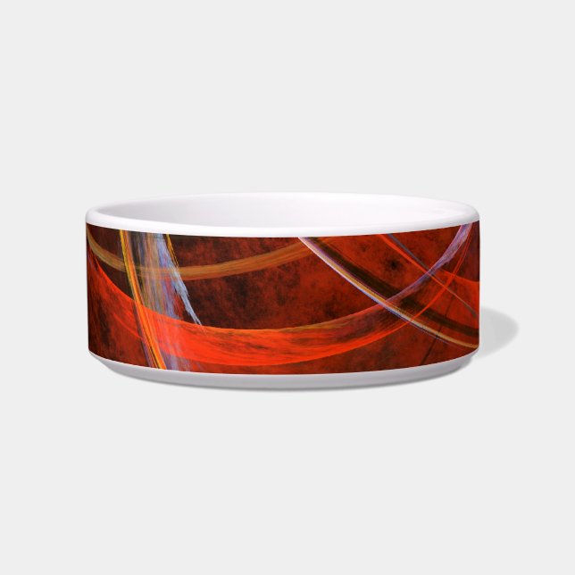 Breaking the Circle Vortex of Fire Abstract Art Bowl (Front)