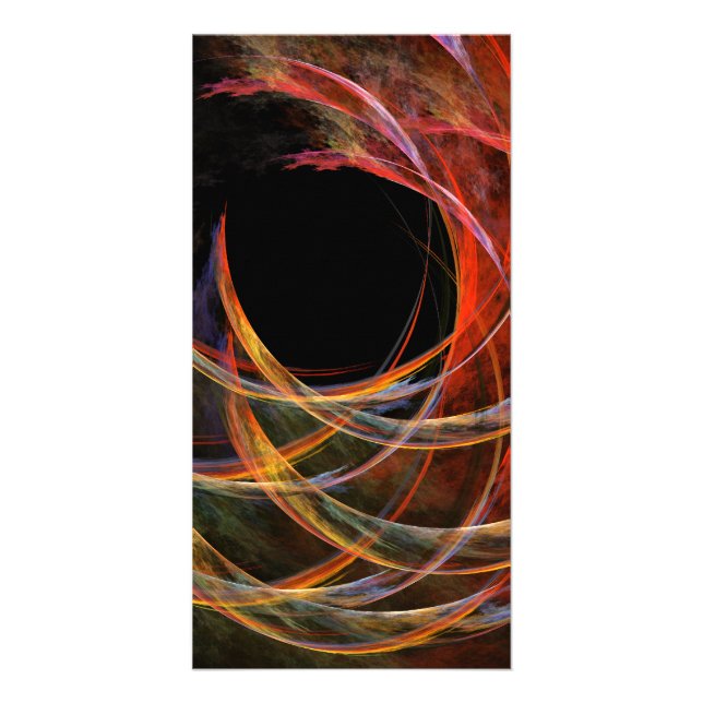 Breaking the Circle Vortex of Fire Abstract Art Card (Front)