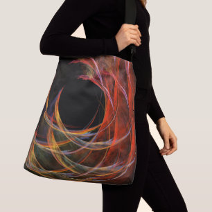 Breaking the Circle Vortex of Fire Abstract Art Crossbody Bag