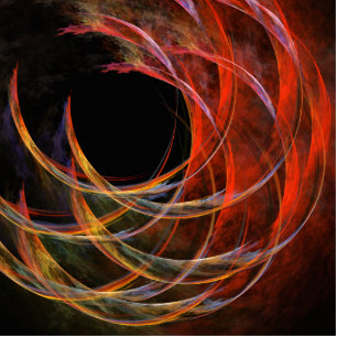 Breaking the Circle Vortex of Fire Abstract Art Cutout
