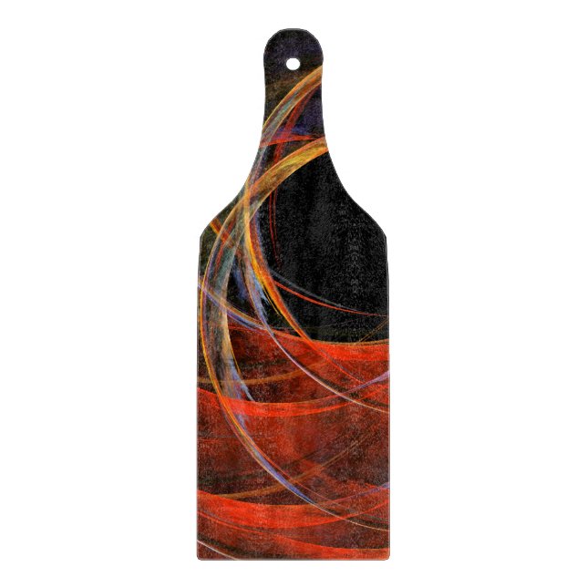 Breaking the Circle Vortex of Fire Abstract Art Cutting Board (Front)