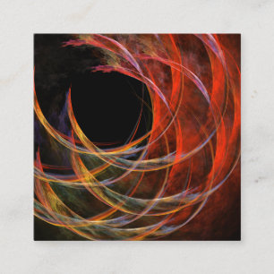 Breaking the Circle Vortex of Fire Abstract Art Enclosure Card