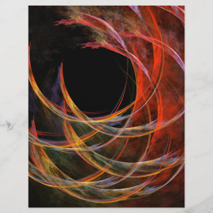 Breaking the Circle Vortex of Fire Abstract Art Flyer