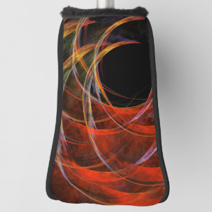 Breaking the Circle Vortex of Fire Abstract Art Golf Head Cover