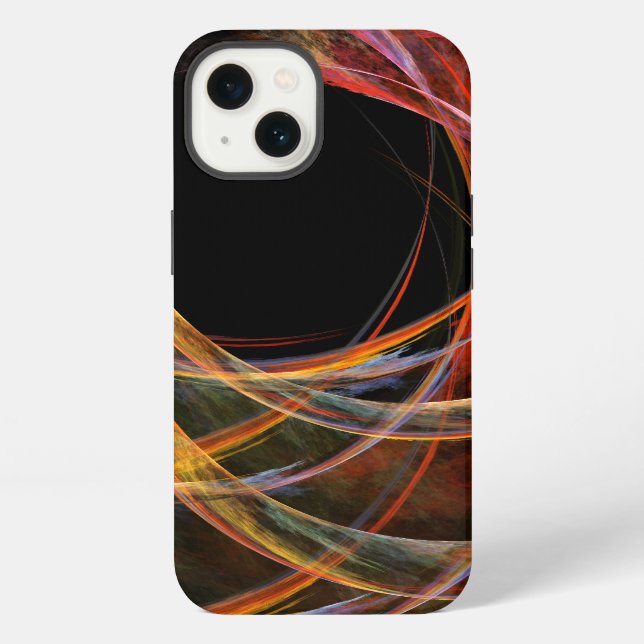 Breaking the Circle Vortex of Fire Abstract Art Iphone Case (Back)