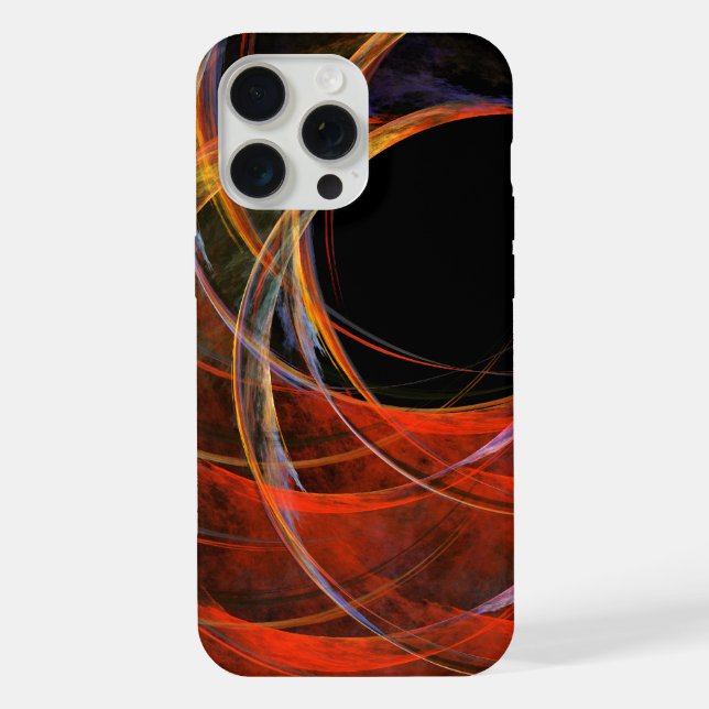 Breaking the Circle Vortex of Fire Abstract Art iPhone Case (Back)