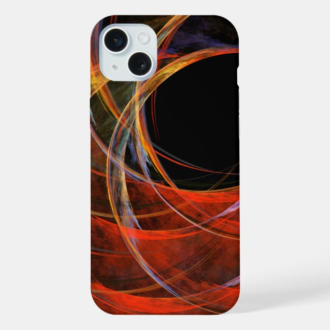 Breaking the Circle Vortex of Fire Abstract Art iPhone Case (Back)