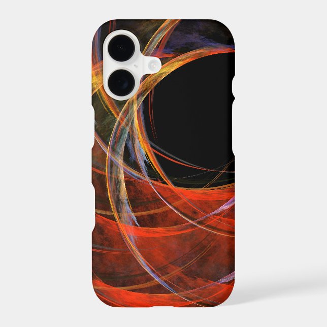 Breaking the Circle Vortex of Fire Abstract Art iPhone Case (Back)