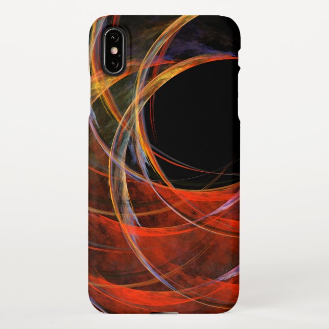 Breaking the Circle Vortex of Fire Abstract Art iPhone Case (Back)