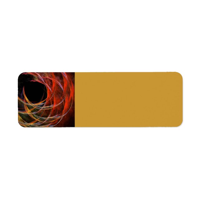 Breaking the Circle Vortex of Fire Abstract Art Label (Front)