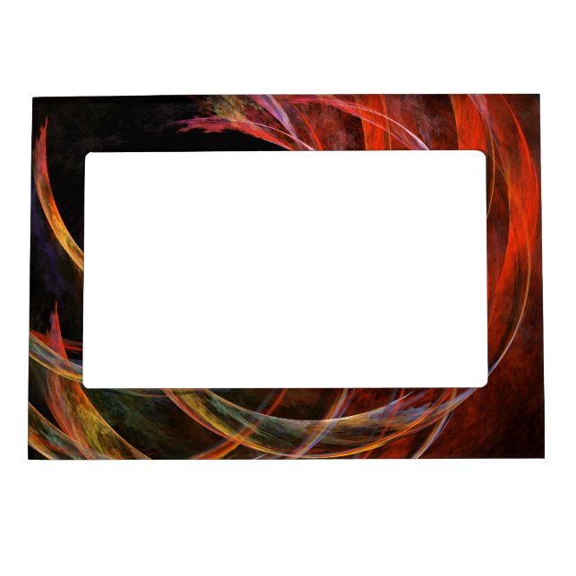 Breaking the Circle Vortex of Fire Abstract Art Magnetic Frame (Front)