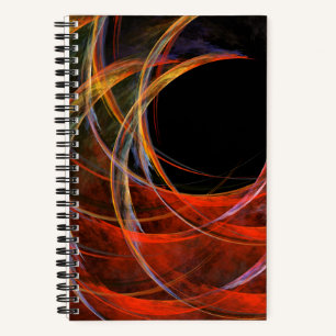 Breaking the Circle Vortex of Fire Abstract Art Notebook
