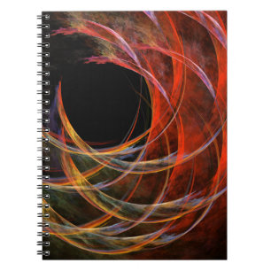 Breaking the Circle Vortex of Fire Abstract Art Notebook