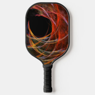 Breaking the Circle Vortex of Fire Abstract Art Pickleball Paddle